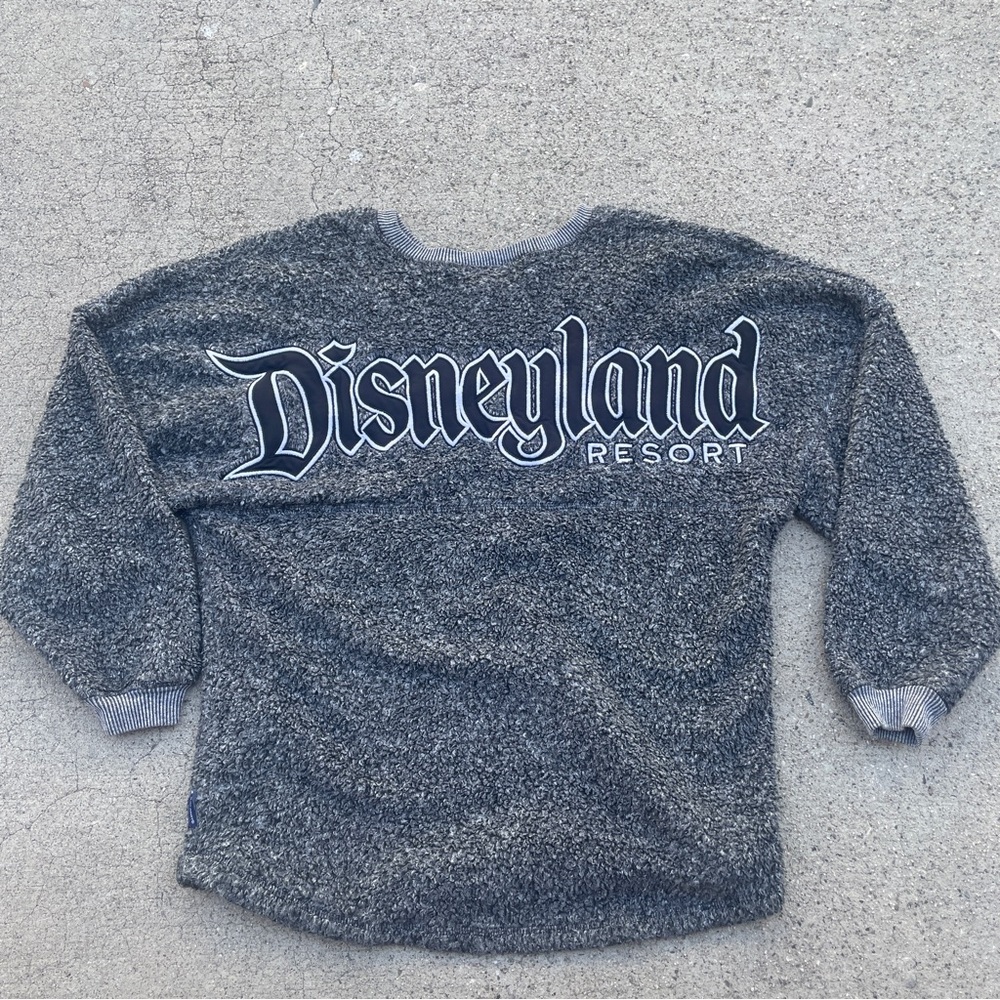 Disney Gray Crewneck Sweater with Embroidered Logo Women’s Size Medium